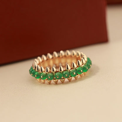 [Lumi Jewelry]CLASH 7.9MM AGATE CHALCEDONY RING