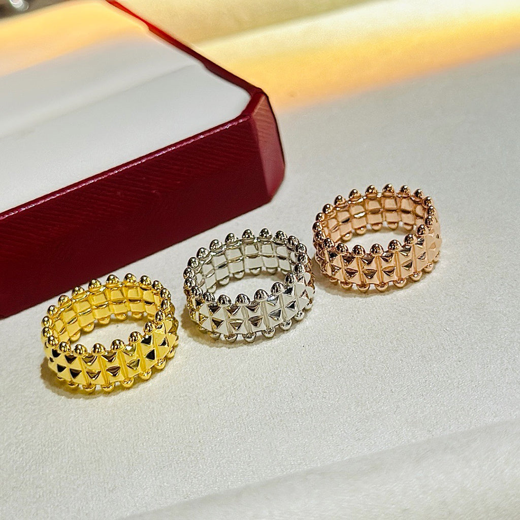 [Lumi Jewelry]CLASH 9.2MM DOUBLE ROW RING