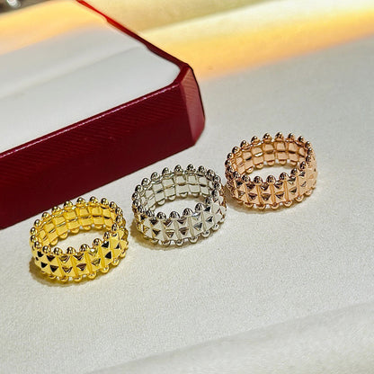 [Lumi Jewelry]CLASH 9.2MM DOUBLE ROW RING