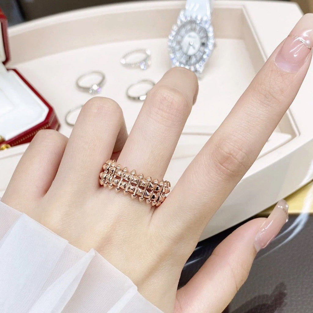[Lumi Jewelry]CLASH 9.2MM DOUBLE ROW RING