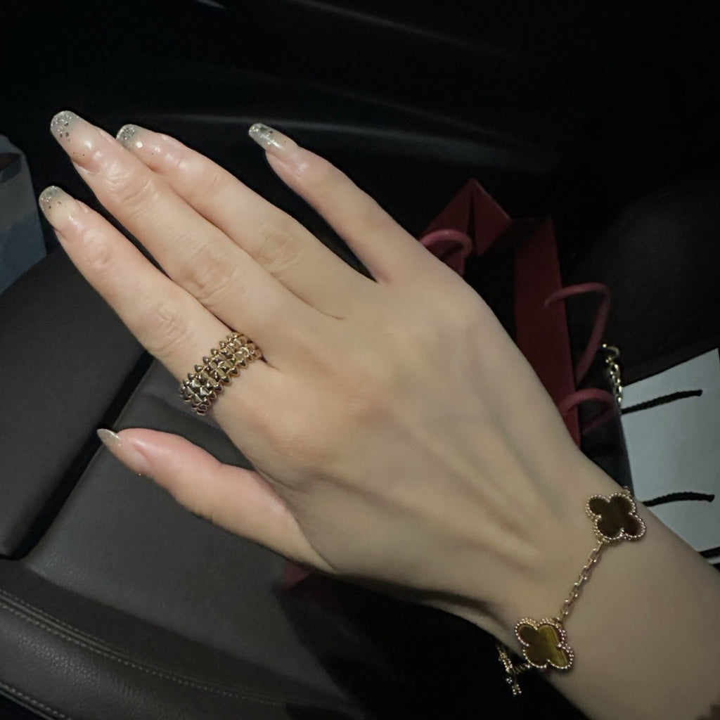 [Lumi Jewelry]CLASH 9.2MM DOUBLE ROW RING