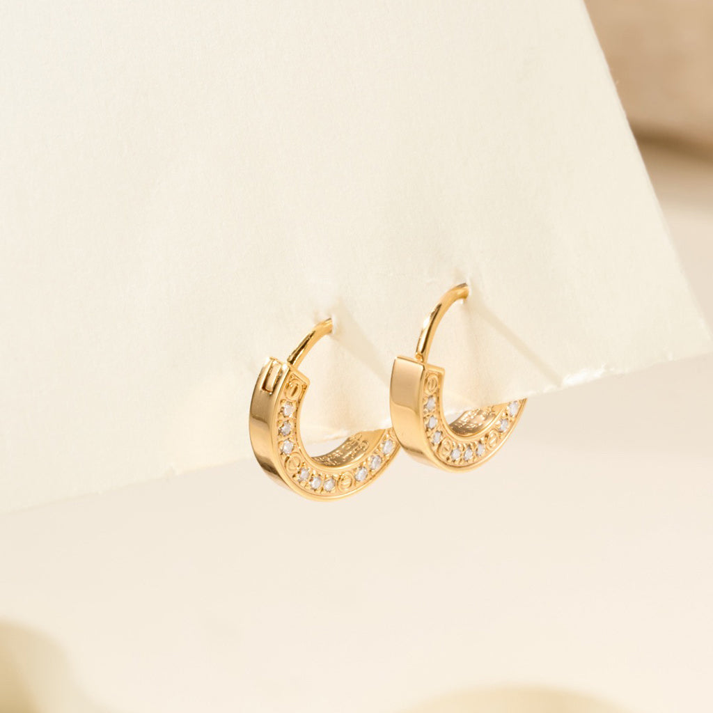 [Lumi Jewelry]LOVE DIAMOND EARRINGS