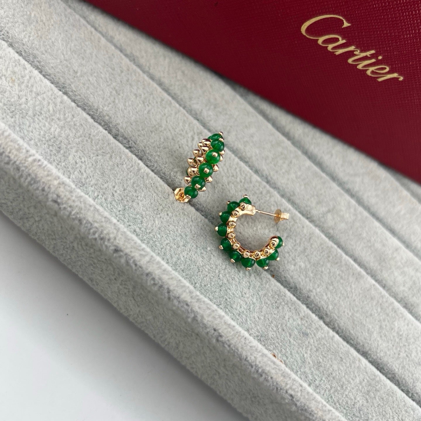 [Lumi Jewelry]CLASH 7.9MM AGATE CHALCEDONY EARRINGS