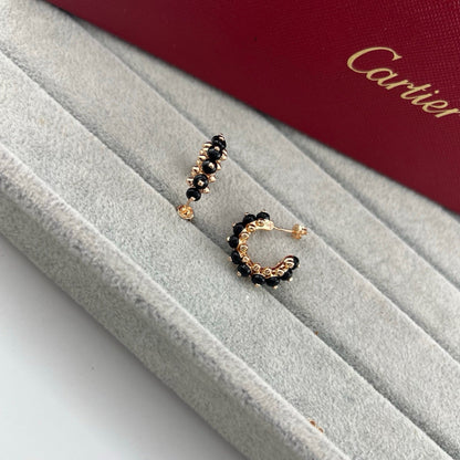 [Lumi Jewelry]CLASH 7.9MM AGATE CHALCEDONY EARRINGS