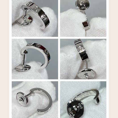 [Lumi Jewelry]LOVE EARRINGS 2.65 MM NO DIAMOND SMALL
