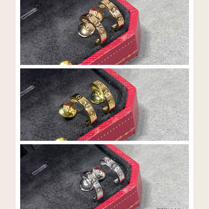 [Lumi Jewelry]LOVE EARRINGS 2.65 MM NO DIAMOND SMALL