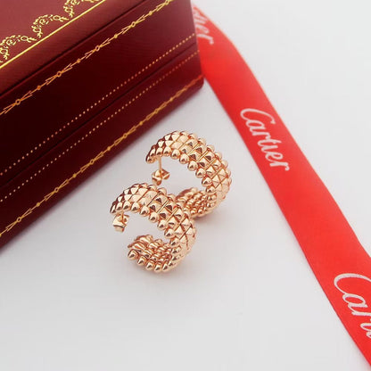 [Lumi Jewelry]CLASH 9.2MM DOUBLE ROW EARRINGS
