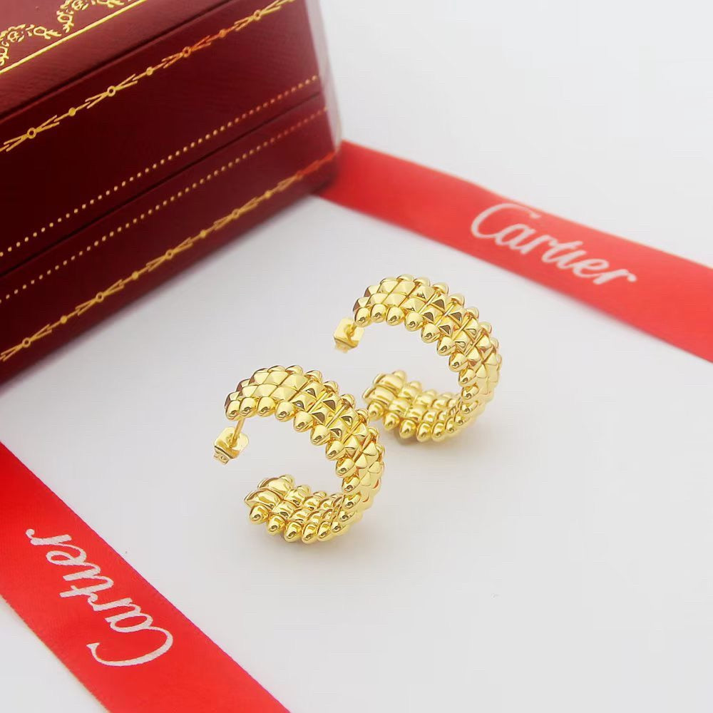 [Lumi Jewelry]CLASH 9.2MM DOUBLE ROW EARRINGS