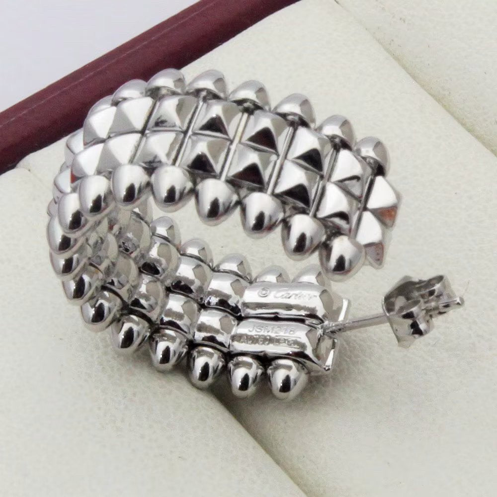 [Lumi Jewelry]CLASH 9.2MM DOUBLE ROW EARRINGS