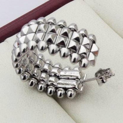 [Lumi Jewelry]CLASH 9.2MM DOUBLE ROW EARRINGS