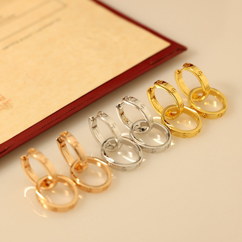 [Lumi Jewelry]LOVE 3.3MM DANGLE EARRINGS