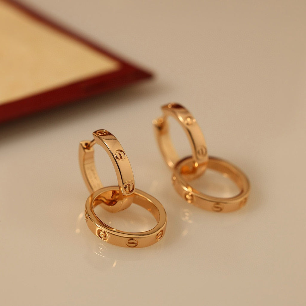 [Lumi Jewelry]LOVE 3.3MM DANGLE EARRINGS