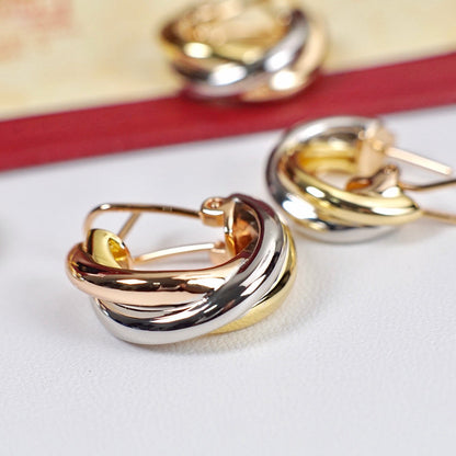 [Lumi Jewelry]TRINITY ON DIAMOND CLASSIC EARRINGS