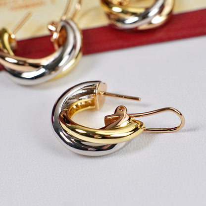 [Lumi Jewelry]TRINITY ON DIAMOND CLASSIC EARRINGS