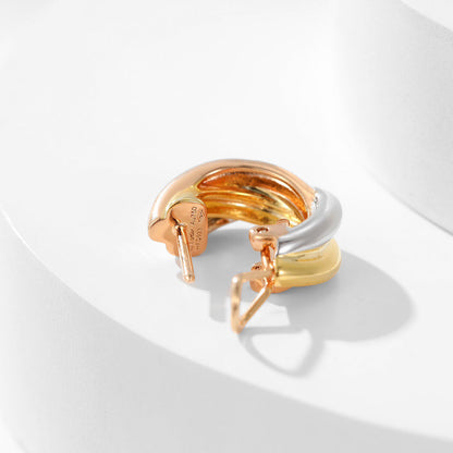 [Lumi Jewelry]TRINITY ON DIAMOND CLASSIC EARRINGS