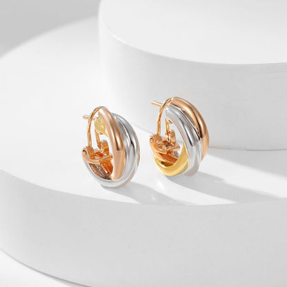 [Lumi Jewelry]TRINITY ON DIAMOND CLASSIC EARRINGS