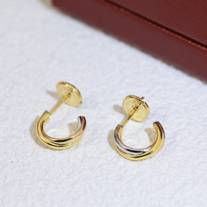 [Lumi Jewelry]TRINITY ON DIAMOND MINI EARRINGS
