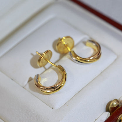 [Lumi Jewelry]TRINITY ON DIAMOND MINI EARRINGS