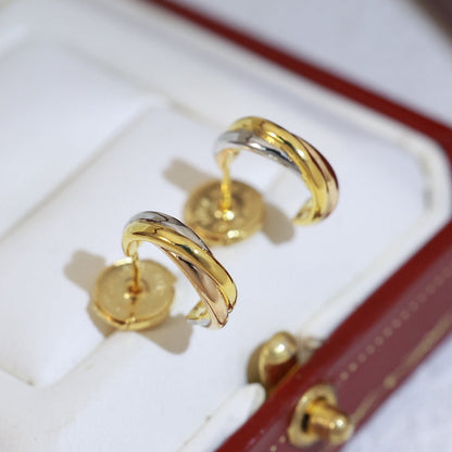 [Lumi Jewelry]TRINITY ON DIAMOND MINI EARRINGS