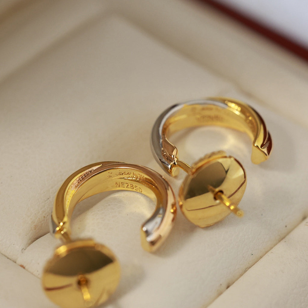 [Lumi Jewelry]TRINITY ON DIAMOND MINI EARRINGS