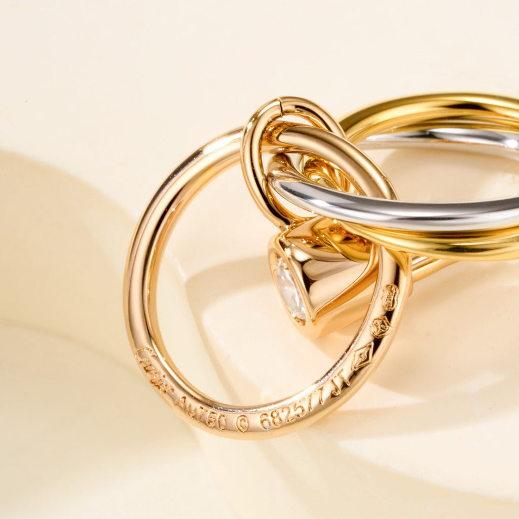 [Lumi Jewelry]TRINITY ON DIAMOND  EARRINGS