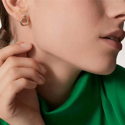 [Lumi Jewelry]TRINITY ON DIAMOND  EARRINGS