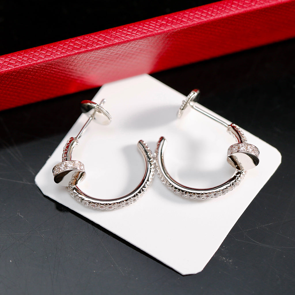 [Lumi Jewelry]JUSTE FULL DIAMOND SMALL EARRINGS