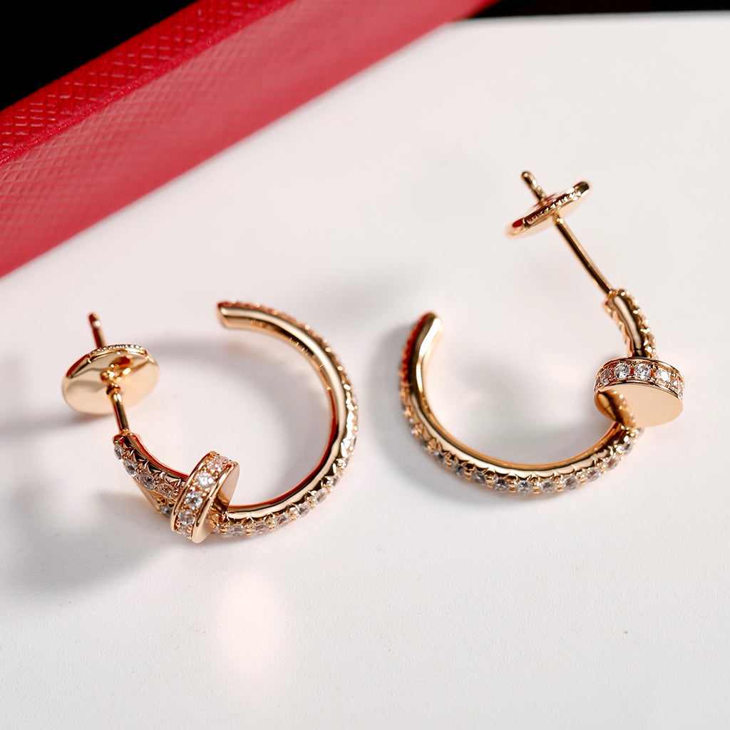 [Lumi Jewelry]JUSTE FULL DIAMOND SMALL EARRINGS