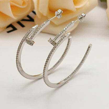 [Lumi Jewelry]JUSTE FULL DIAMOND LARGE EARRINGS