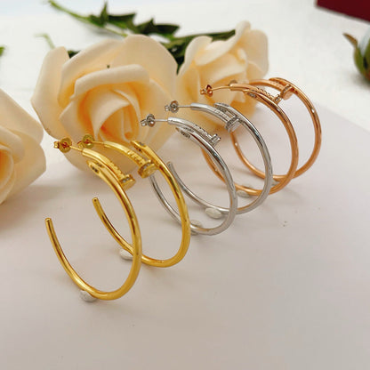 [Lumi Jewelry]JUSTE HALF DIAMOND LARGE EARRINGS