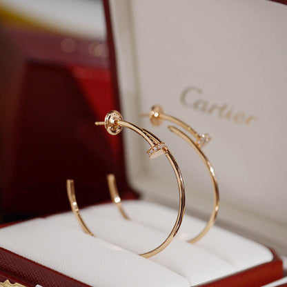 [Lumi Jewelry]JUSTE HALF DIAMOND LARGE EARRINGS