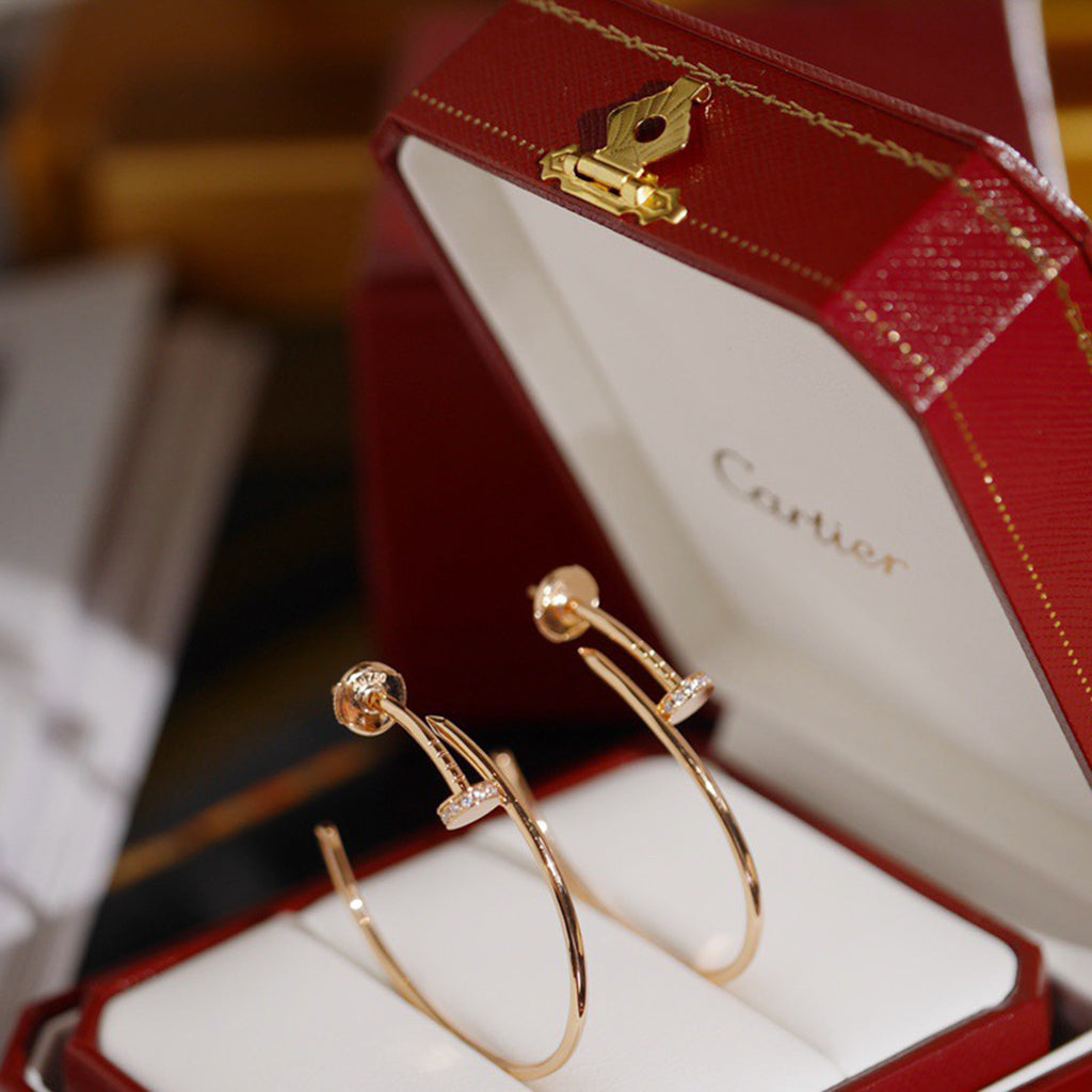 [Lumi Jewelry]JUSTE HALF DIAMOND LARGE EARRINGS