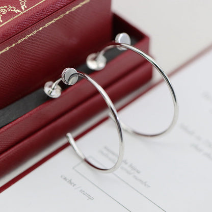 [Lumi Jewelry]JUSTE HALF DIAMOND LARGE EARRINGS