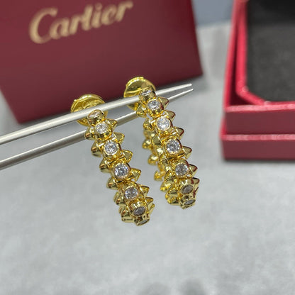 [Lumi Jewelry]CLASH FULL DIAMOND MEDIUM EARRINGS
