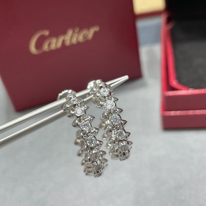 [Lumi Jewelry]CLASH FULL DIAMOND MEDIUM EARRINGS