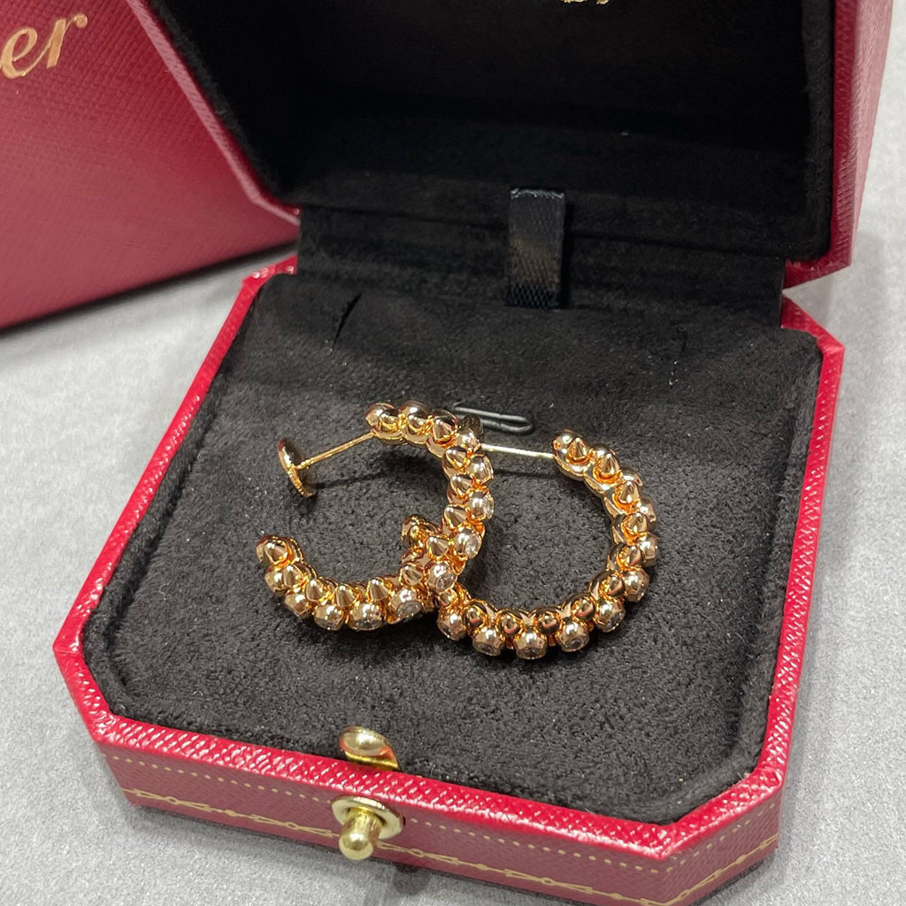 [Lumi Jewelry]CLASH FULL DIAMOND MEDIUM EARRINGS