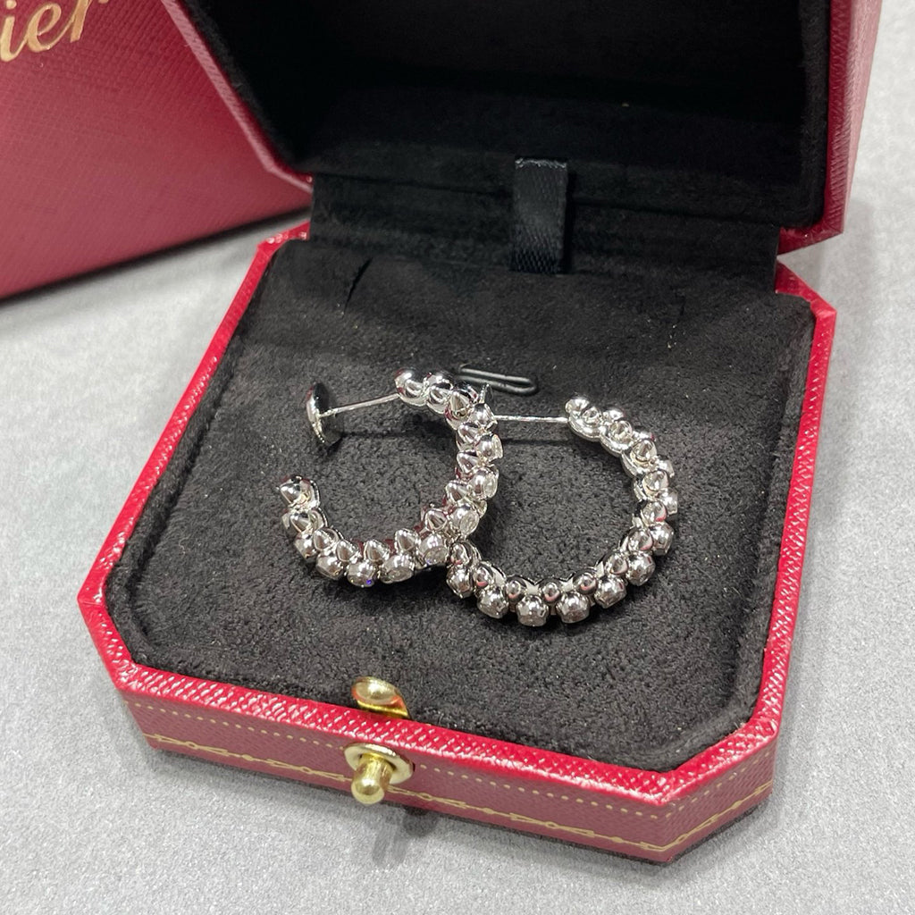 [Lumi Jewelry]CLASH FULL DIAMOND MEDIUM EARRINGS
