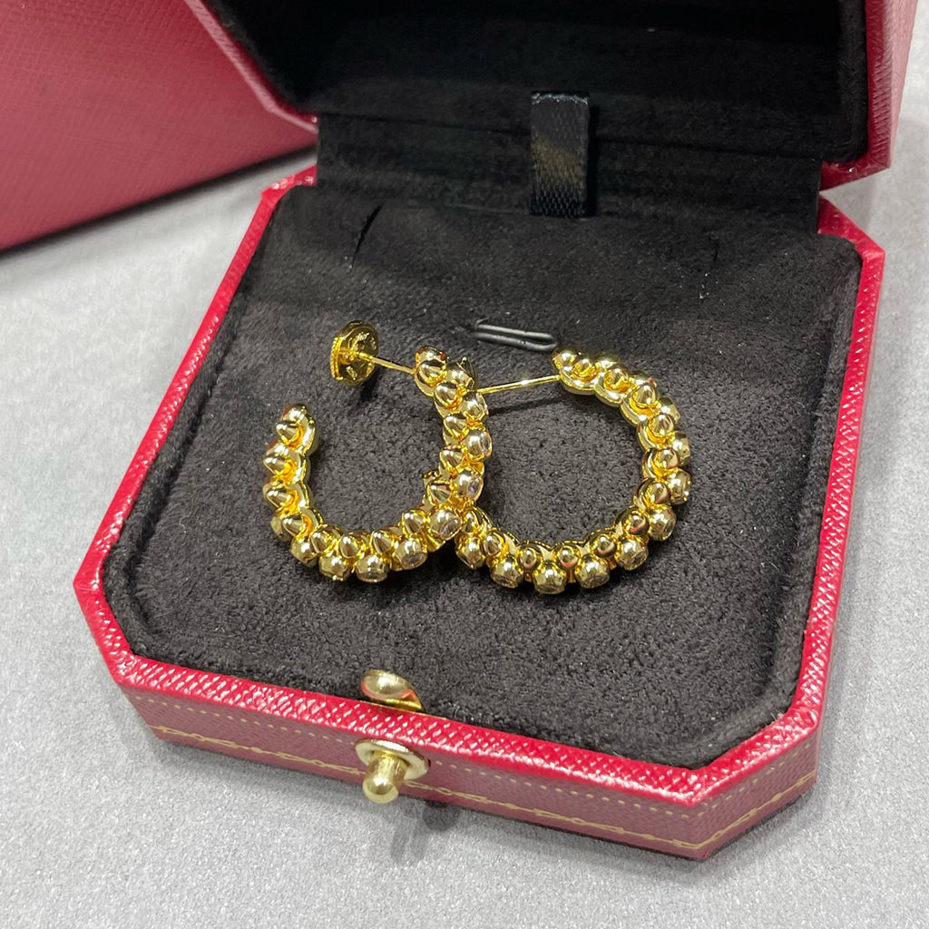 [Lumi Jewelry]CLASH FULL DIAMOND MEDIUM EARRINGS