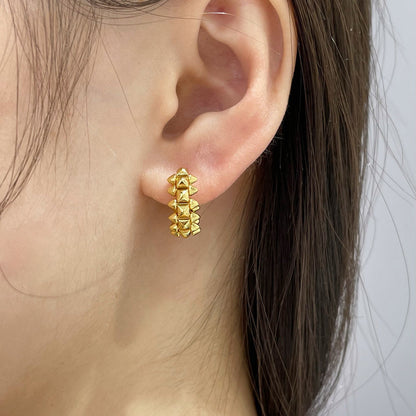 [Lumi Jewelry]CLASH MINI HOOP EARRINGS