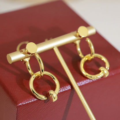 [Lumi Jewelry]JUSTE NO DIAMOND DOUBLE EARRINGS