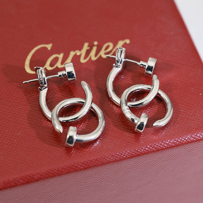 [Lumi Jewelry]JUSTE NO DIAMOND DOUBLE EARRINGS