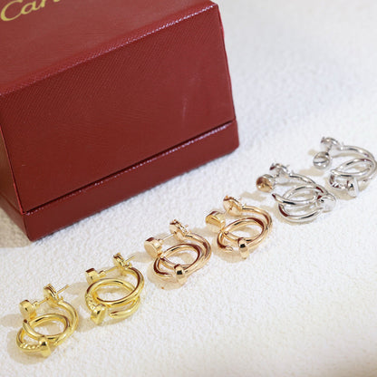 [Lumi Jewelry]JUSTE NO DIAMOND DOUBLE EARRINGS