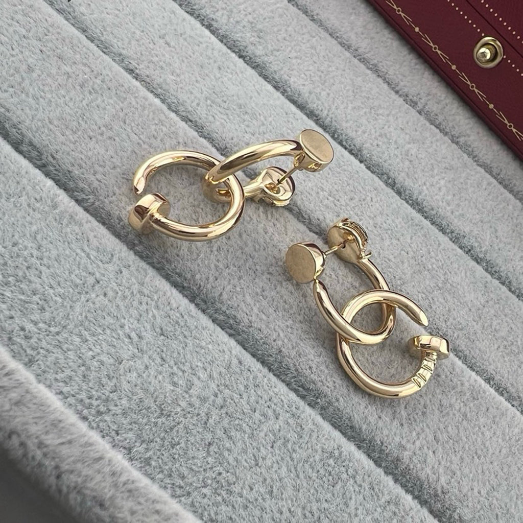 [Lumi Jewelry]JUSTE NO DIAMOND DOUBLE EARRINGS