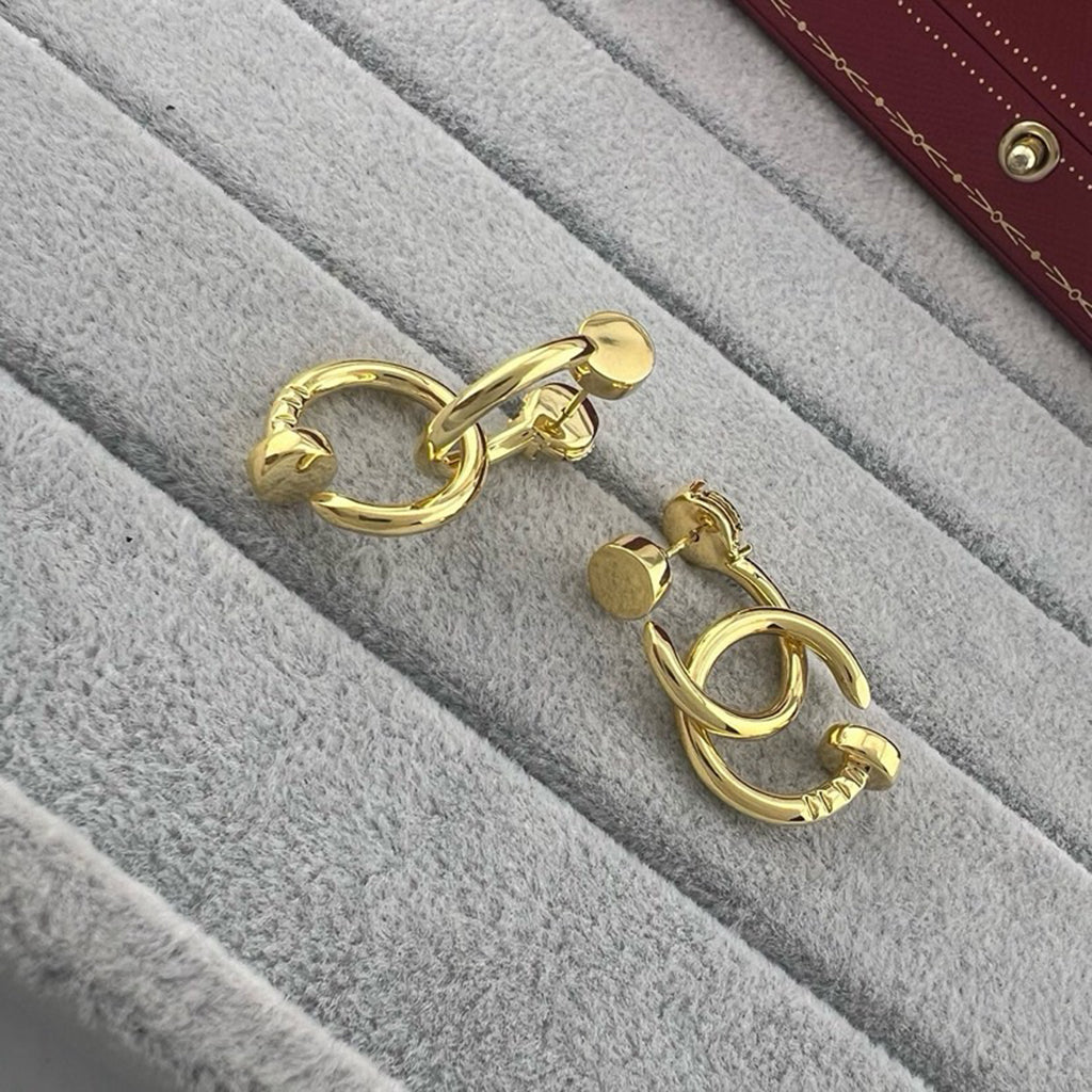 [Lumi Jewelry]JUSTE NO DIAMOND DOUBLE EARRINGS