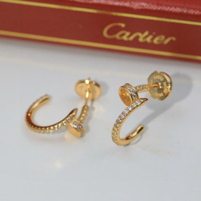 [Lumi Jewelry]JUSTE FULL DIAMOND DOUBLE EARRINGS
