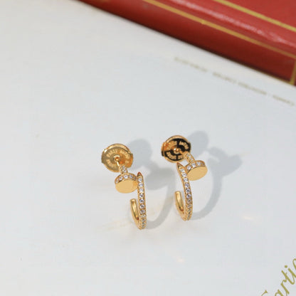 [Lumi Jewelry]JUSTE FULL DIAMOND DOUBLE EARRINGS