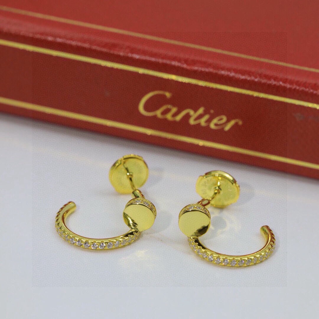 [Lumi Jewelry]JUSTE FULL DIAMOND DOUBLE EARRINGS