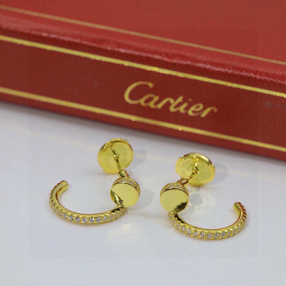 [Lumi Jewelry]JUSTE FULL DIAMOND DOUBLE EARRINGS