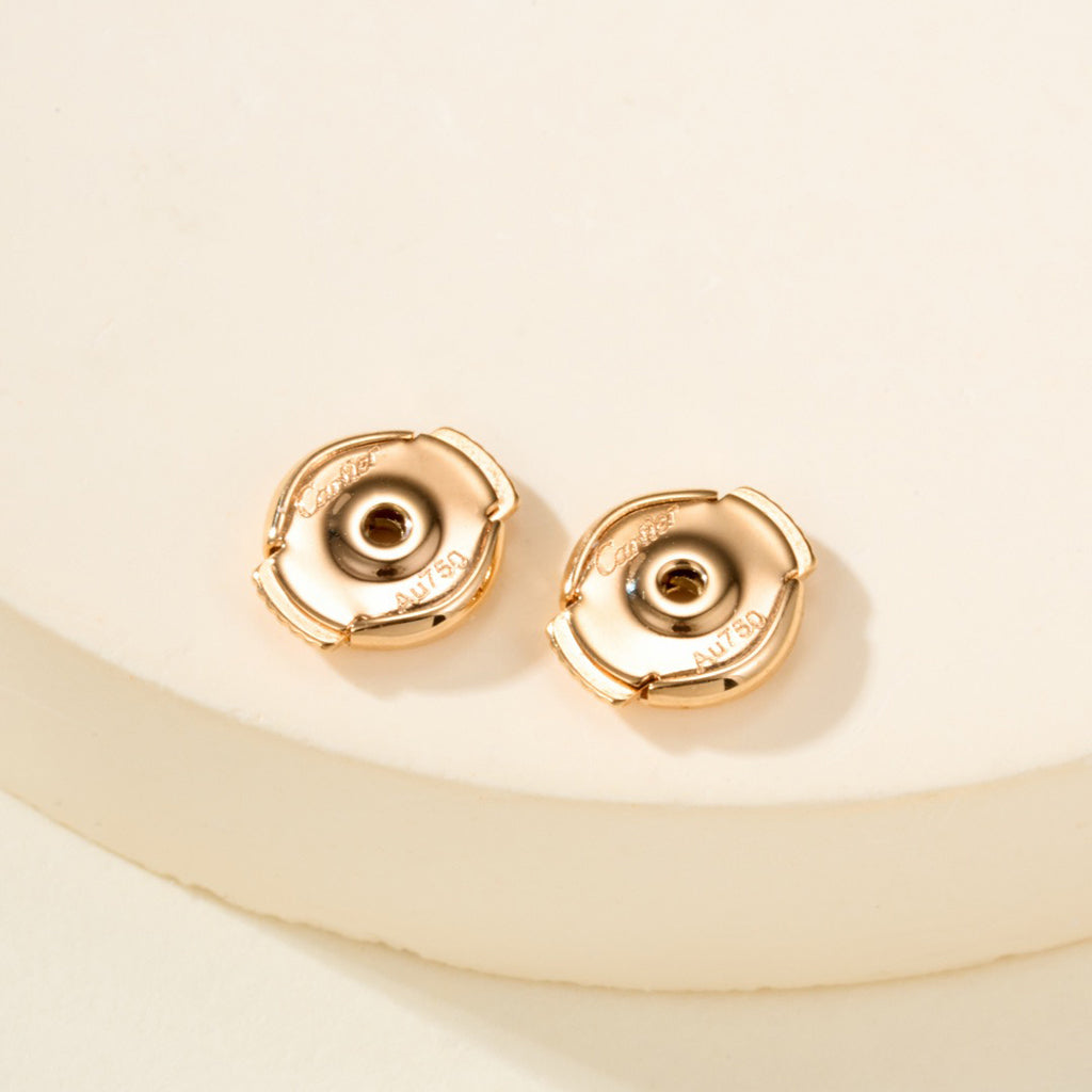 [Lumi Jewelry]JUSTE HALF DIAMOND DOUBLE EARRINGS