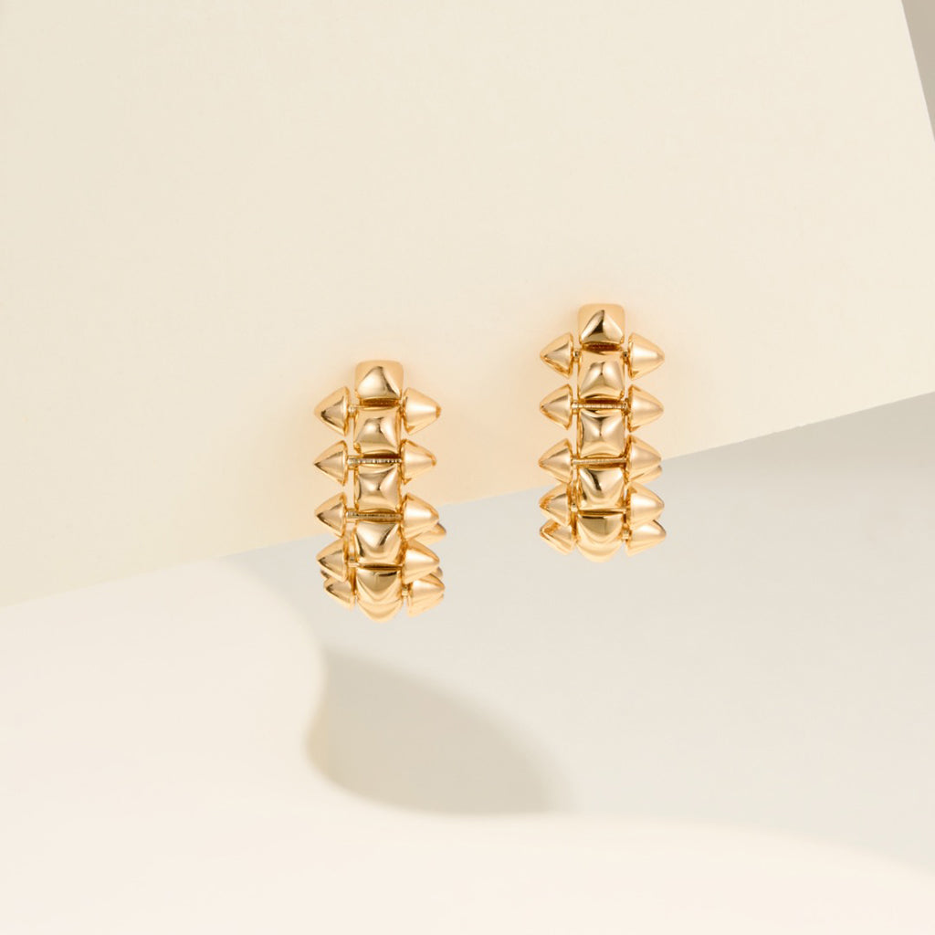 [Lumi Jewelry]CLASH MINI HOOP EARRINGS